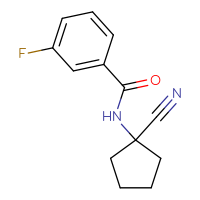 Chemical structure of N-(1-cyanocyclopentyl)-3-fluorobenzamide - CSSB00000604204