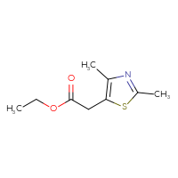 Chemical structure of ethyl 2-(2,4-dimethyl-1,3-thiazol-5-yl)acetate - CSSB00011996654