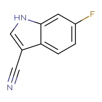 Chemical structure of 6-fluoro-1H-indole-3-carbonitrile - CSSB00012179151