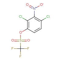 Chemical structure of 2,4-dichloro-3-nitrophenyl trifluoromethanesulfonate - CSSB00153818507