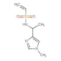 Chemical structure of N-[1-(1-methyl-1H-imidazol-4-yl)ethyl]ethene-1-sulfonamide - CSSB00155118461