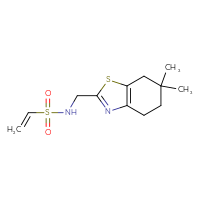 Chemical structure of N-[(6,6-dimethyl-4,5,6,7-tetrahydro-1,3-benzothiazol-2-yl)methyl]ethene-1-sulfonamide - CSSB06732541876