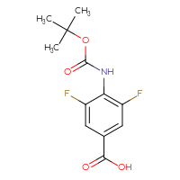 Chemical structure of 4-{[(tert-butoxy)carbonyl]amino}-3,5-difluorobenzoic acid - CSSB00116210506