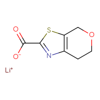Chemical structure of lithium(1+) 4H,6H,7H-pyrano[4,3-d][1,3]thiazole-2-carboxylate - CSSB00102946328