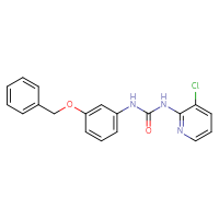Chemical structure of 1-[3-(benzyloxy)phenyl]-3-(3-chloropyridin-2-yl)urea - CSSB21531616466