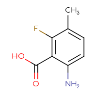 Chemical structure of 6-amino-2-fluoro-3-methylbenzoic acid - CSSB00009914753