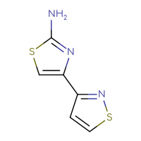 Chemical structure of 4-(1,2-thiazol-3-yl)-1,3-thiazol-2-amine - CSSB00023695052