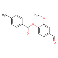 Chemical structure of 4-formyl-2-methoxyphenyl 4-methylbenzoate - CSSB00020594736