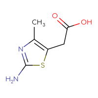 Chemical structure of 2-(2-amino-4-methyl-1,3-thiazol-5-yl)acetic acid - CSSB00000187982