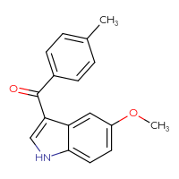 Chemical structure of 5-methoxy-3-(4-methylbenzoyl)-1H-indole - CSSB00020653654