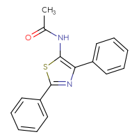 Chemical structure of N-(2,4-diphenyl-1,3-thiazol-5-yl)acetamide - CSSB03437050507