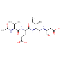 Chemical structure of (4S)-4-{[(1S,2S)-1-{[(2S)-1-carboxy-3-oxopropan-2-yl]carbamoyl}-2-methylbutyl]carbamoyl}-4-[(2S)-2-acetamido-3-methylbutanamido]butanoic acid - CSSB02515437946