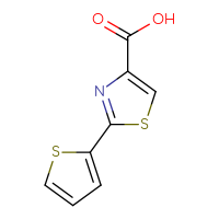 Chemical structure of 2-(thiophen-2-yl)-1,3-thiazole-4-carboxylic acid - CSSB00000205940