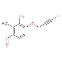 Chemical structure of 4-[(3-bromoprop-2-yn-1-yl)oxy]-2,3-dimethylbenzaldehyde - CSSB21331798180