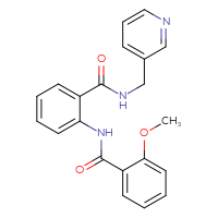 Chemical structure of 2-methoxy-N-(2-{[(pyridin-3-yl)methyl]carbamoyl}phenyl)benzamide - CSSB00047806707