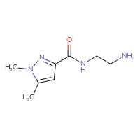 Chemical structure of N-(2-aminoethyl)-1,5-dimethyl-1H-pyrazole-3-carboxamide - CSSB00011997308