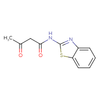 Chemical structure of N-(1,3-benzothiazol-2-yl)-3-oxobutanamide - CSSB00000186206