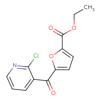 Chemical structure of ethyl 5-(2-chloropyridine-3-carbonyl)furan-2-carboxylate - CSSB00020568901