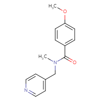 Chemical structure of 4-methoxy-N-methyl-N-[(pyridin-4-yl)methyl]benzamide - CSSB00103799539