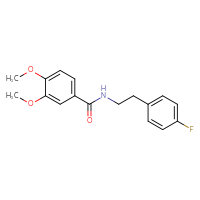 Chemical structure of N-[2-(4-fluorophenyl)ethyl]-3,4-dimethoxybenzamide - CSSB00046180446