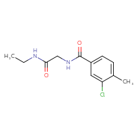 Chemical structure of 2-[(3-chloro-4-methylphenyl)formamido]-N-ethylacetamide - CSSB01998269752