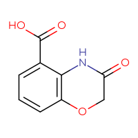 Chemical structure of 3-oxo-3,4-dihydro-2H-1,4-benzoxazine-5-carboxylic acid - CSSB00009852551