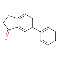 Chemical structure of 6-phenyl-2,3-dihydro-1H-inden-1-one - CSSB00000707509