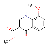 Chemical structure of methyl 8-methoxy-4-oxo-1,4-dihydroquinoline-3-carboxylate - CSSB00006424619
