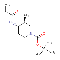 Chemical structure of tert-butyl (3S,4S)-3-methyl-4-(prop-2-enamido)piperidine-1-carboxylate - CSSB21241271065