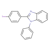 Chemical structure of 2-(4-iodophenyl)-1-phenyl-1H-1,3-benzodiazole - CSSB00138412081