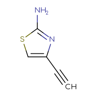 Chemical structure of 4-ethynyl-1,3-thiazol-2-amine - CSSB00013279967