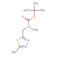 Chemical structure of tert-butyl N-methyl-N-[(5-methyl-1,3,4-thiadiazol-2-yl)methyl]carbamate - CSSB00022557187