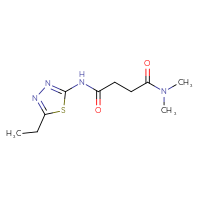 Chemical structure of N'-(5-ethyl-1,3,4-thiadiazol-2-yl)-N,N-dimethylbutanediamide - CSSB00864202323