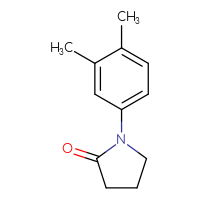 Chemical structure of 1-(3,4-dimethylphenyl)pyrrolidin-2-one - CSSB00000007841