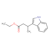 Chemical structure of ethyl 3-(1H-indol-3-yl)butanoate - CSSB00000722360