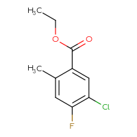 Chemical structure of ethyl 5-chloro-4-fluoro-2-methylbenzoate - CSSB00013328188