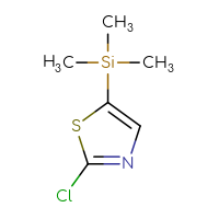 Chemical structure of 2-chloro-5-(trimethylsilyl)-1,3-thiazole - CSSB00015405364