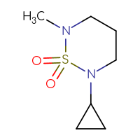 Chemical structure of 2-cyclopropyl-6-methyl-1λ⁶,2,6-thiadiazinane-1,1-dione - CSMB00037244714