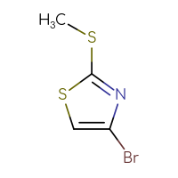 Chemical structure of 4-bromo-2-(methylsulfanyl)-1,3-thiazole - CSSB00000732701