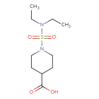 Chemical structure of 1-(diethylsulfamoyl)piperidine-4-carboxylic acid - CSSB00000308303