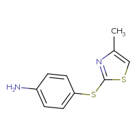 Chemical structure of 4-[(4-methyl-1,3-thiazol-2-yl)sulfanyl]aniline - CSSB00000741826