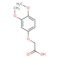 Chemical structure of 2-(3,4-dimethoxyphenoxy)acetic acid - CSSB00010167690
