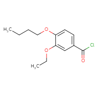 Chemical structure of 4-butoxy-3-ethoxybenzoyl chloride - CSSB00020597034