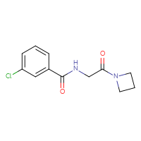 Chemical structure of N-[2-(azetidin-1-yl)-2-oxoethyl]-3-chlorobenzamide - CSSB00103418245