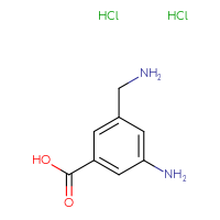 Chemical structure of 3-amino-5-(aminomethyl)benzoic acid dihydrochloride - CSSB14873766805