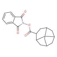 Chemical structure of 1,3-dioxo-2,3-dihydro-1H-isoindol-2-yl tricyclo[4.3.1.1³,⁸]undecane-4-carboxylate - CSSB06262872143