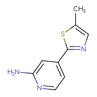 Chemical structure of 4-(5-methyl-1,3-thiazol-2-yl)pyridin-2-amine - CSSB00010346132