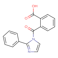 Chemical structure of 2-(2-phenyl-1H-imidazole-1-carbonyl)benzoic acid - CSSB00015277166