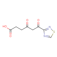 Chemical structure of 4,6-dioxo-6-(1,2,4-thiadiazol-3-yl)hexanoic acid - CSSB21432566801