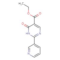 Chemical structure of ethyl 6-oxo-2-(pyridin-3-yl)-1,6-dihydropyrimidine-5-carboxylate - CSSB00007939703